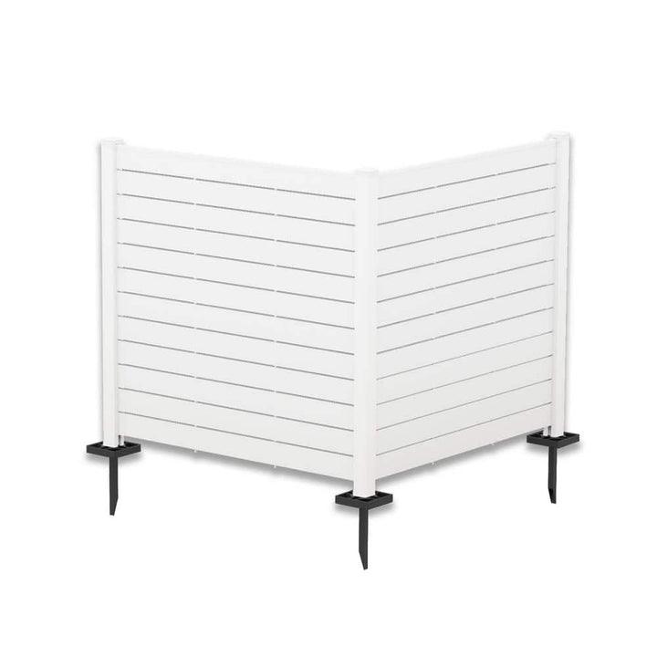 KOZYARD Outdoor Privacy Screens: 4.17 ft. W x 4.0 ft. H Vinyl Fence Panels for AC & Trash Storage