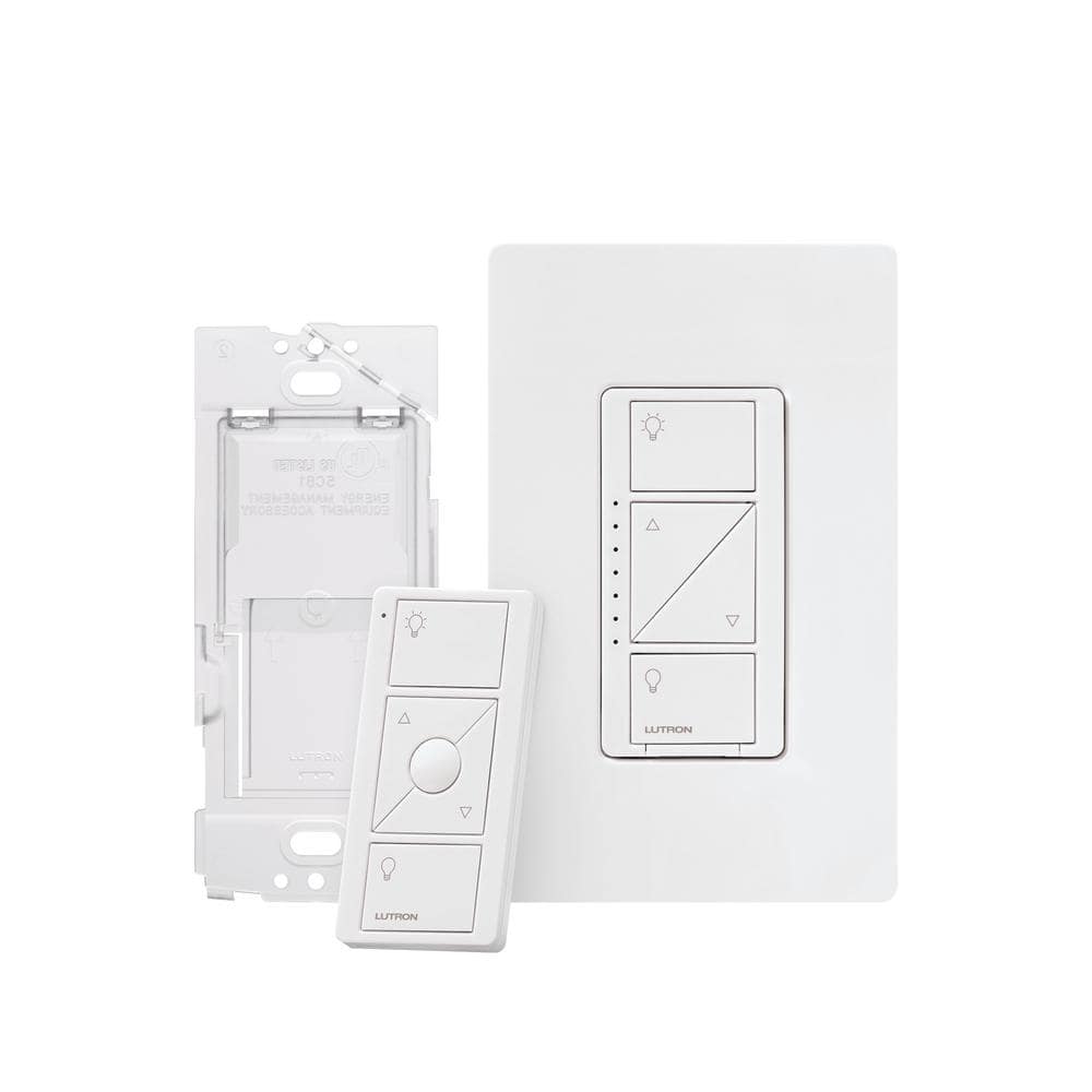 Lutron Caseta Smart Dimmer Switch 3-Way Kit with Remote, 150 Watt LED Bulbs/2 Points of Control, White (P-DIM-3WAY-WH)