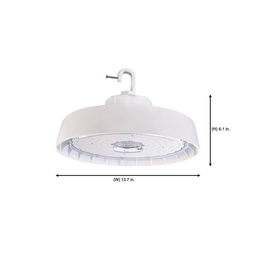 Metalux 14 in. Round 600-Watt Equivalent Integrated LED White High Bay Light