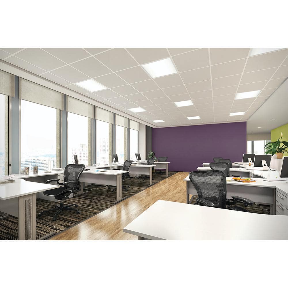Metalux 2 ft. x 2 ft. White Integrated LED Drop Ceiling Troffer Light with 3200 Lumens, 3500K