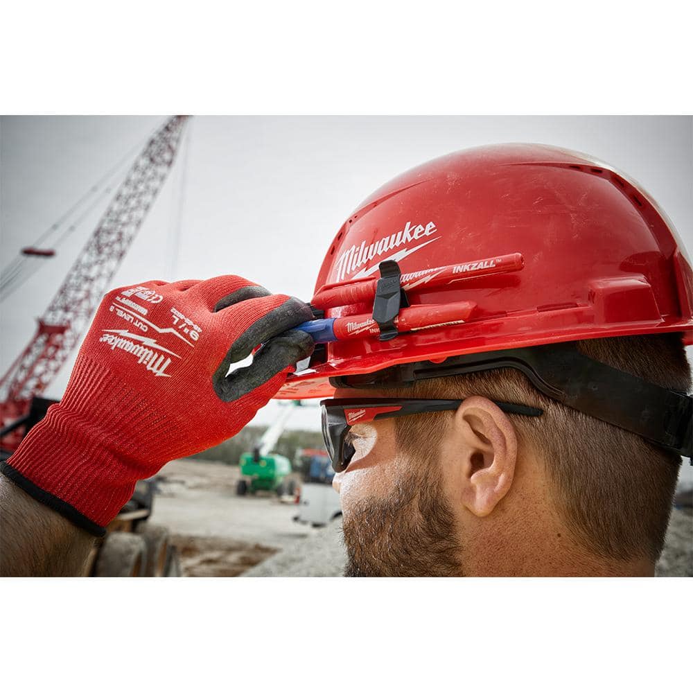 Milwaukee BOLT White Type 1 Class C Front Brim Vented Hard Hat with 4-Point Ratcheting Suspension and 600-Lumen Rechargeable Headlamp