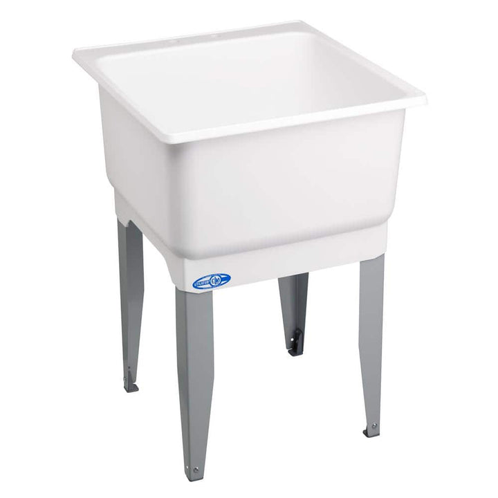 MUSTEE Utilatub 20 Gallon Freestanding Laundry Utility Sink in White