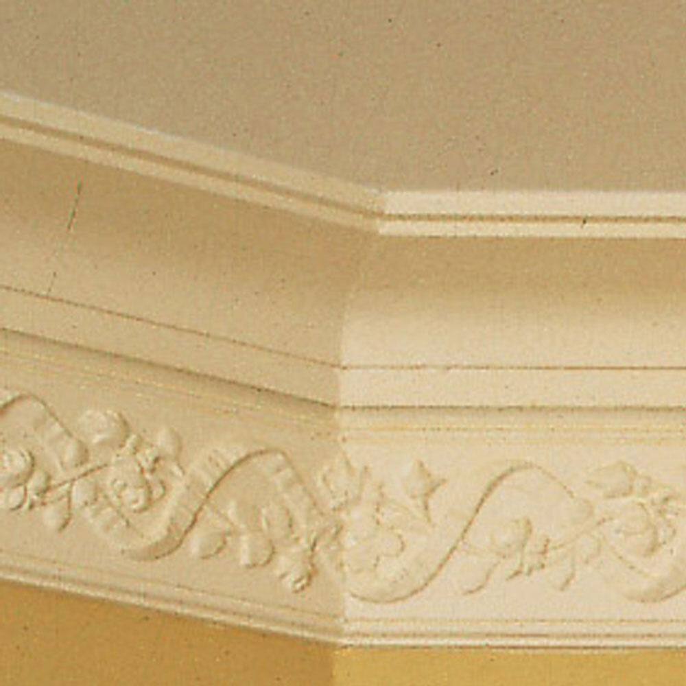 ORAC DECOR 4-5/8 in. x 3 in. x 78-3/4 in. Primed White Plain Polyurethane Crown Moulding (15-Pack)