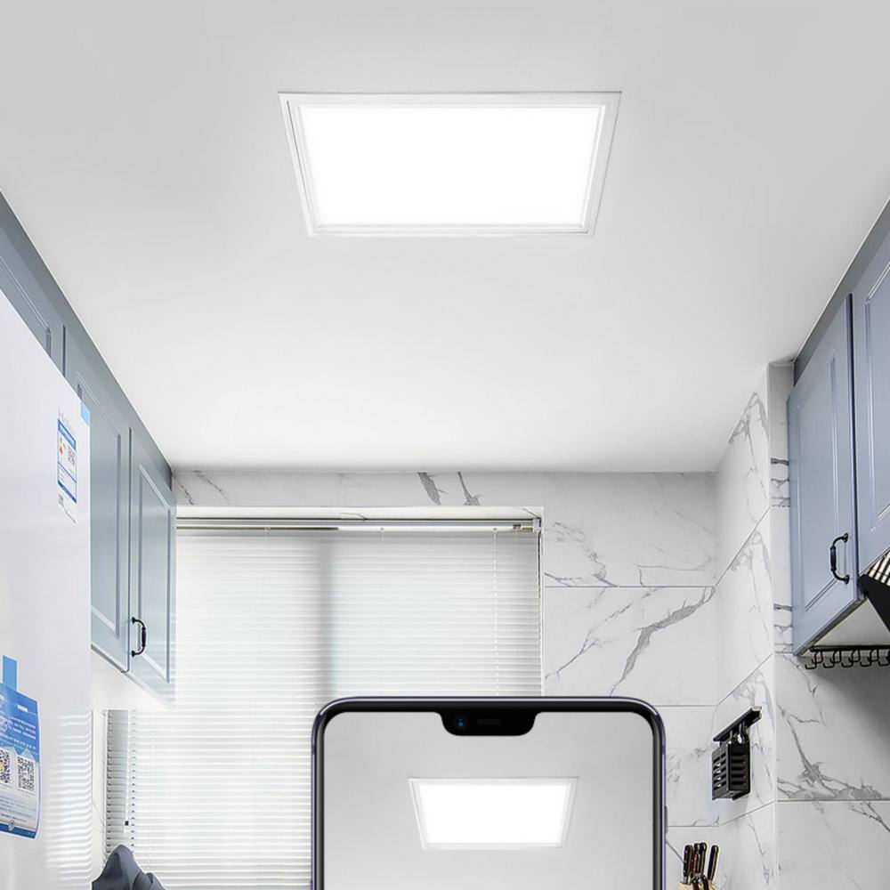 LEDone 2 ft. x 2 ft. 3750 Lumens PMMA Lens Integrated LED Panel Light, 5000K (4-Pack)