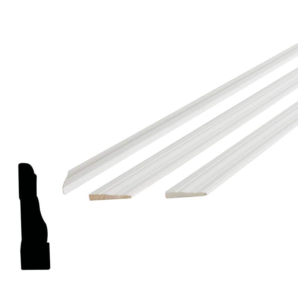 PFM WM 366 11/16 in. x 2-1/4 in. x 84 in. Primed Finger-Jointed Pine Casing Set