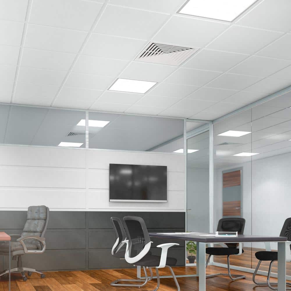 Simply Conserve 34/46/58-Watt Equivalent Dimmable Integrated LED Troffer Light, 3500K/4000K/5000K , 2-pack