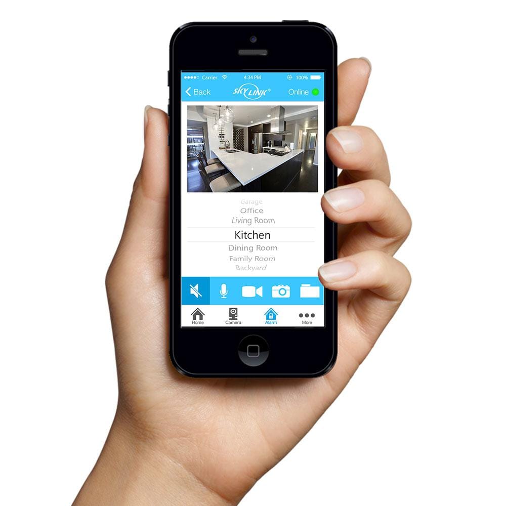 SkyLink Wireless IP Indoor Pan and Tilt HD Standard Surveillance Camera for Net Connected Home Security and Automation System