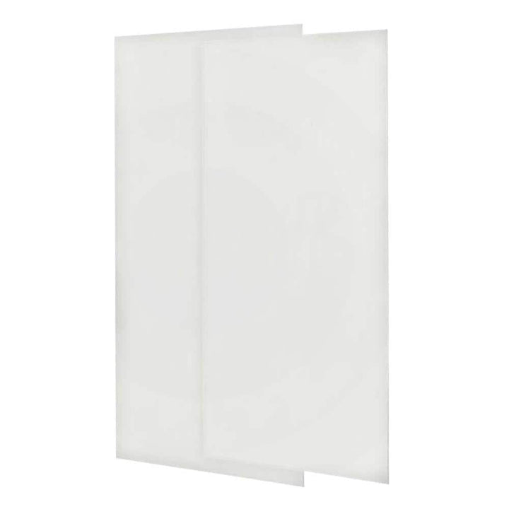 Swan 36 in. x 72 in. 2-Piece Easy Up Adhesive Shower Wall Panels in White