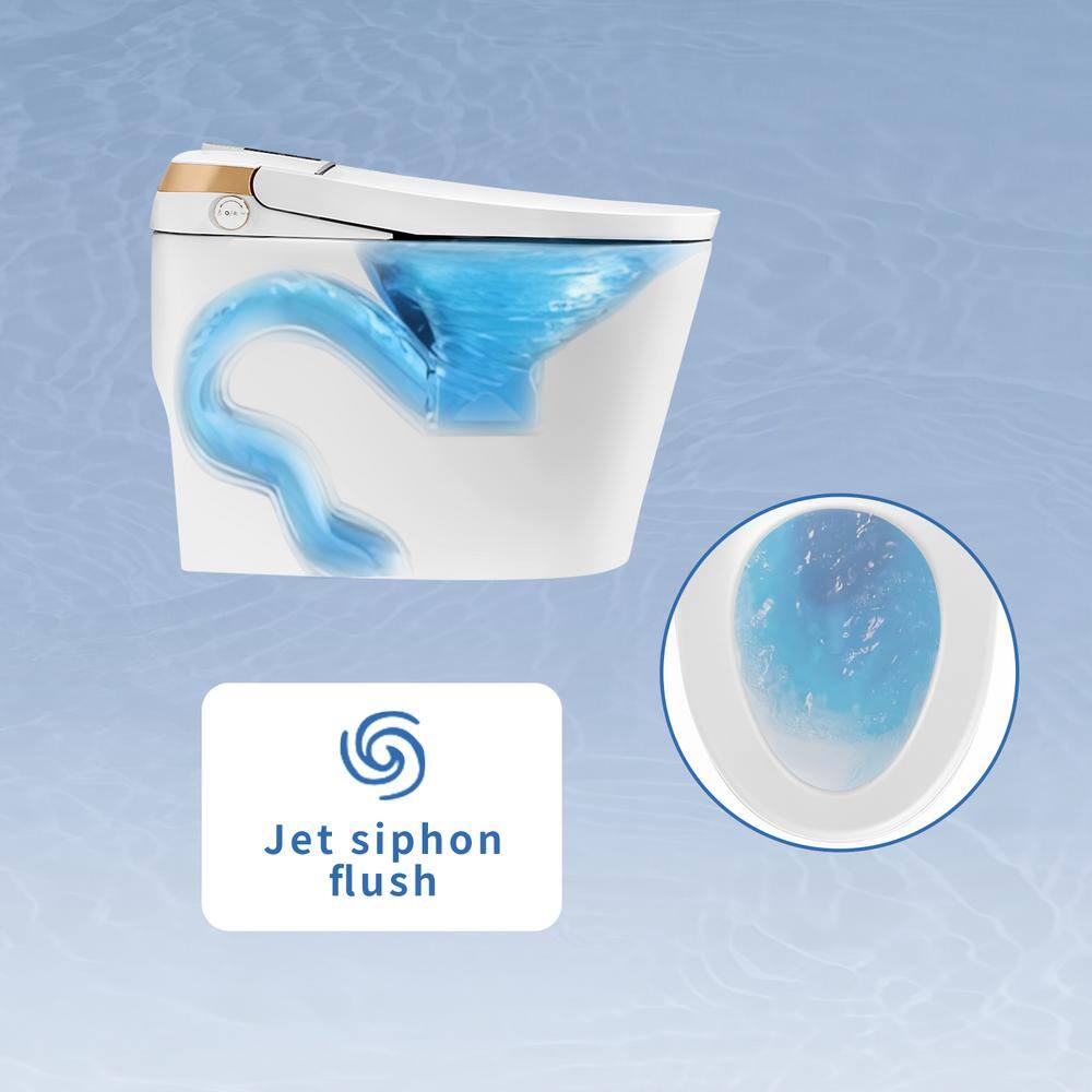 UPIKER 12-in-1 Smart Elongated Bidet Toilet with Heated Seat and Auto Flush