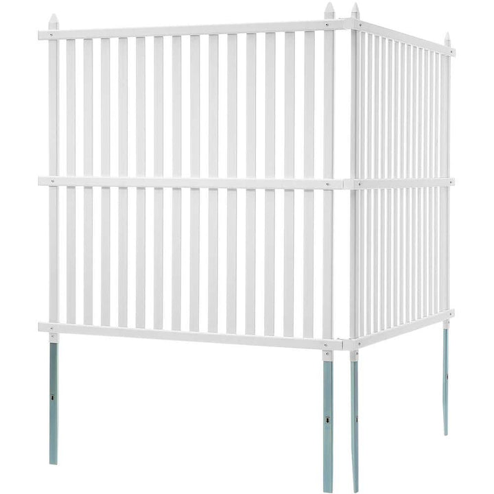 VEVOR 48in x 48in Vinyl Privacy Fence Panels - Louvered Outdoor Screens Kit