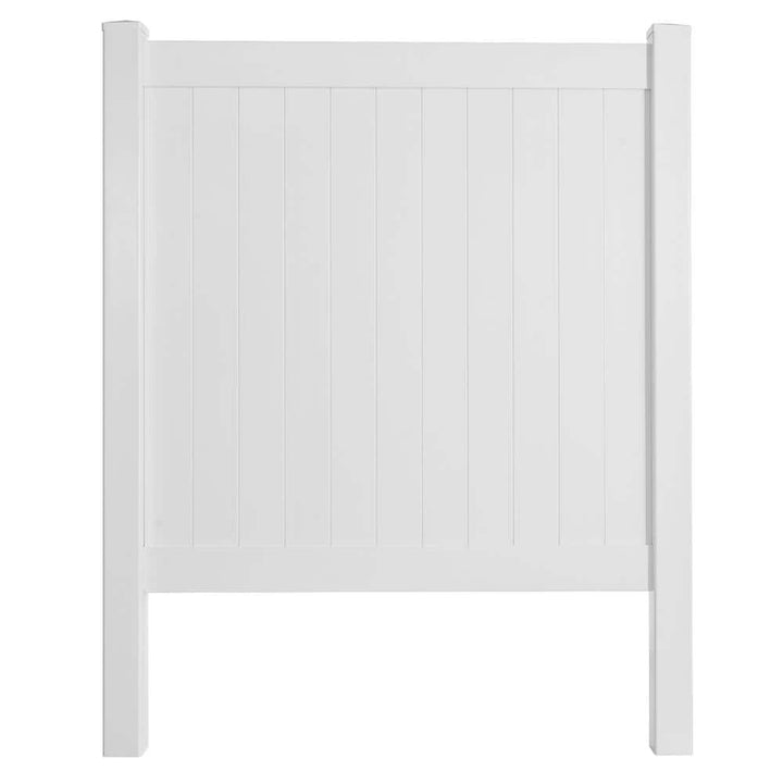 Unbranded 6 ft. x 6 ft. White Vinyl Fence Panel Set - 2 Pieces