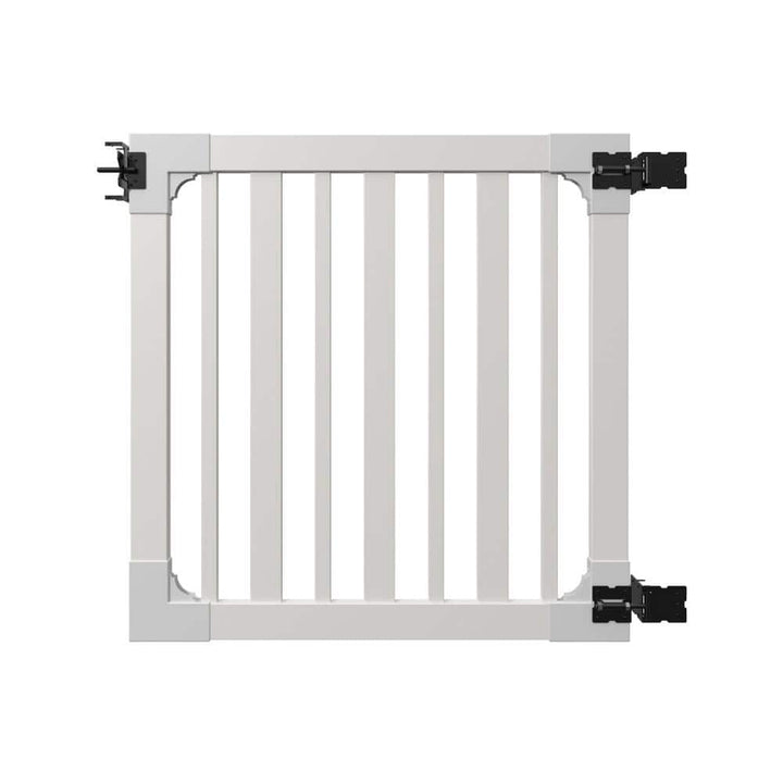 WamBam Fence 4 ft. x 4 ft. Sturbridge Vinyl Fence Gate with Stainless Steel Hardware