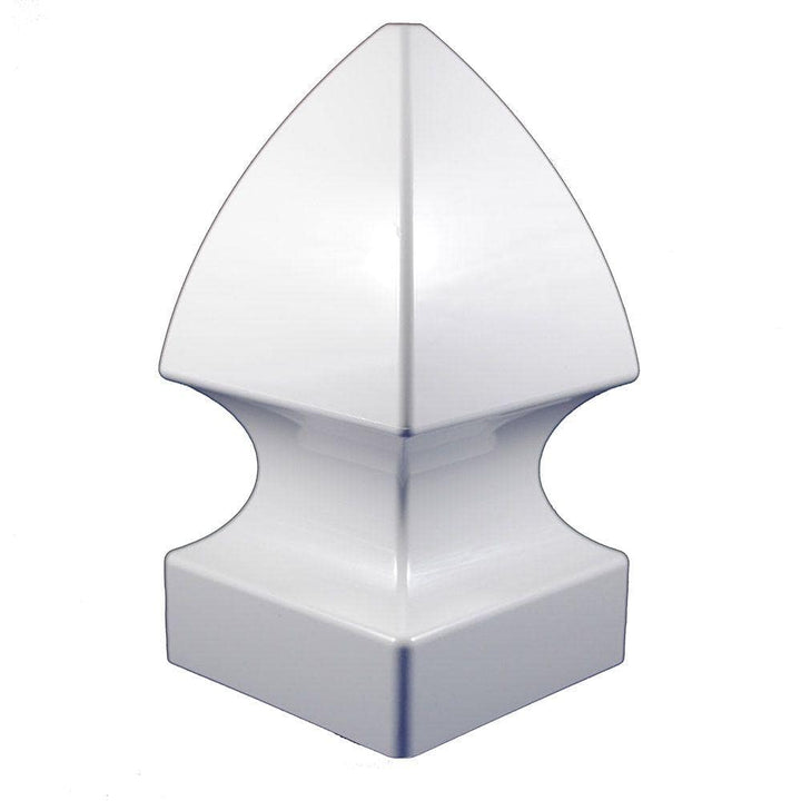 Weatherables 4 in. x 4 in. White Vinyl Gothic Post Cap