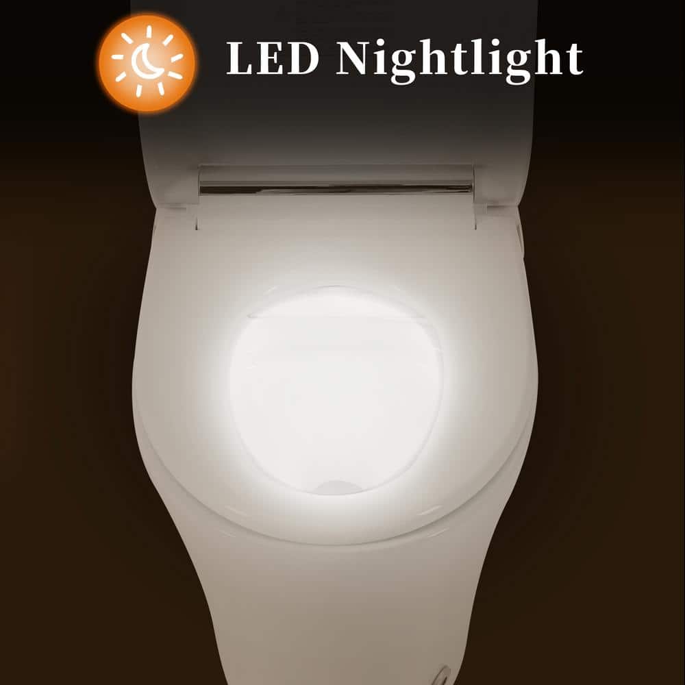 WELLFOR Elongated Smart Bidet Toilet 1.28 GPF with Heated Seat & Auto Flush