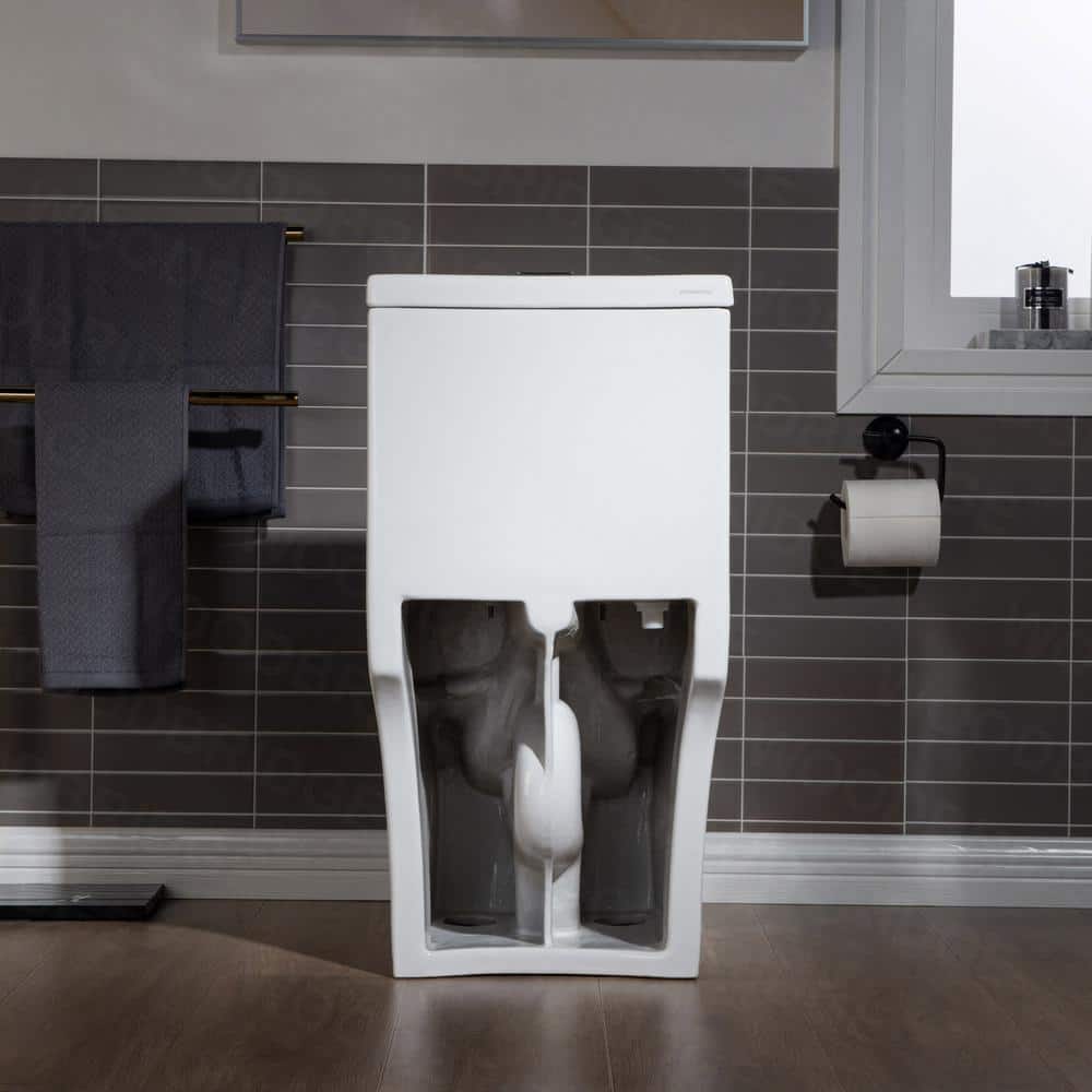 WOODBRIDGE Journey 1-Piece Dual Flush Elongated Smart Bidet Toilet in White