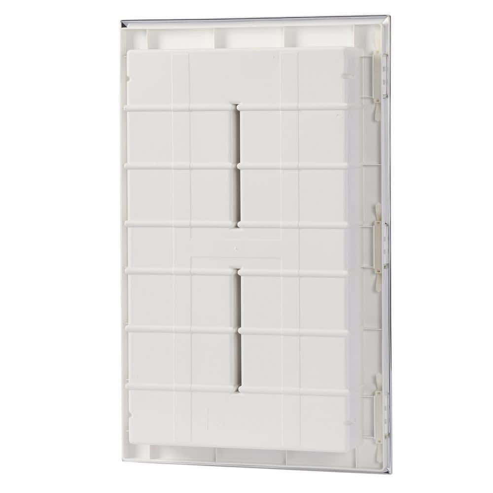ZACA SPACECAB Regulus 16 in. x 26 in. x 3-1/2 in. Framed Recessed 1-Door Bathroom Medicine Cabinet with 6-Shelves and Chrome Frame