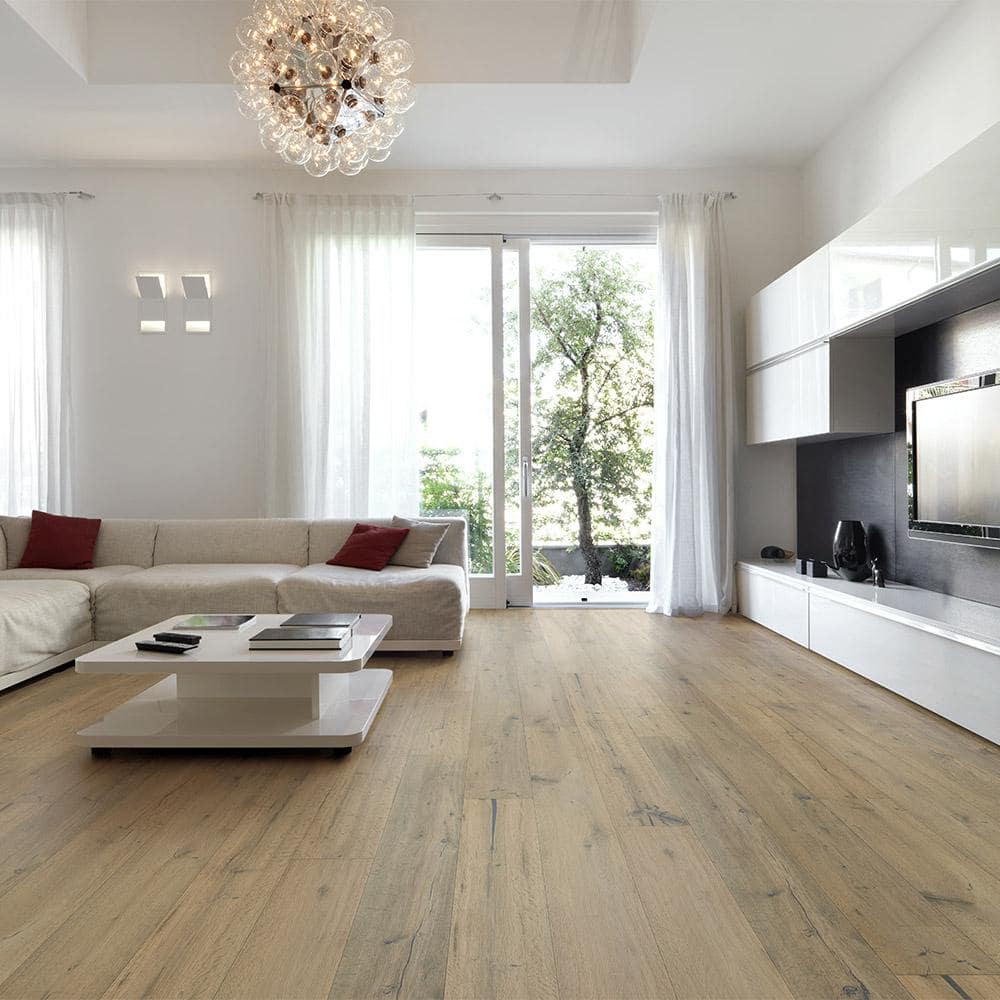 Selkirk Wilted Oxford Oak 5/8 in. T x 7.5 in. W Tongue and Groove Wire Brushed Engineered Hardwood Flooring (31.09 sq.ft./case)