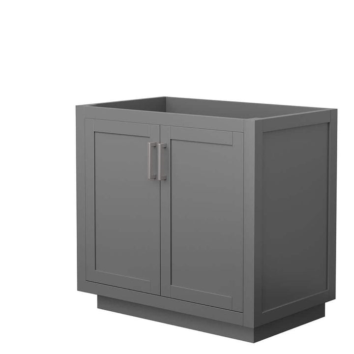 Wyndham Collection Miranda 35.25 in. Dark Gray Bathroom Vanity Cabinet Only