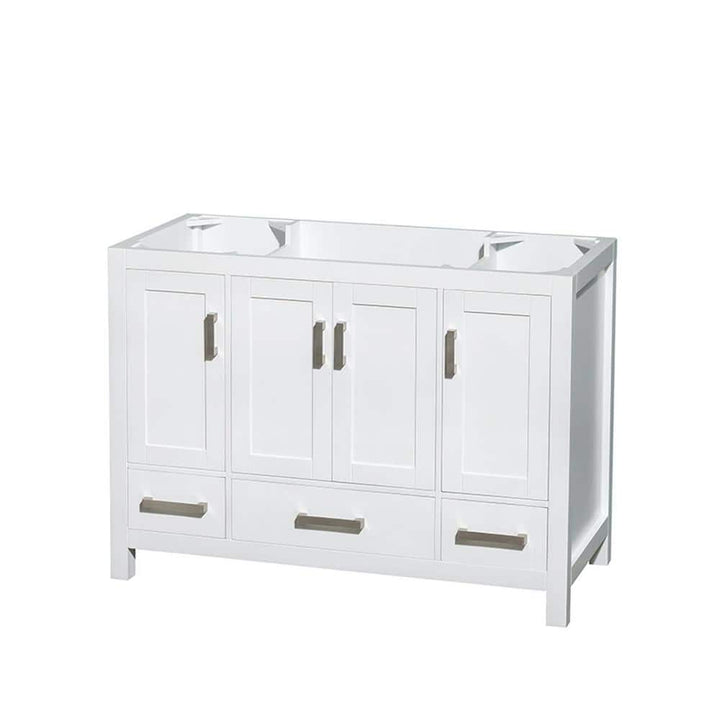 Wyndham Collection Sheffield 47 in. Bathroom Vanity Cabinet in White