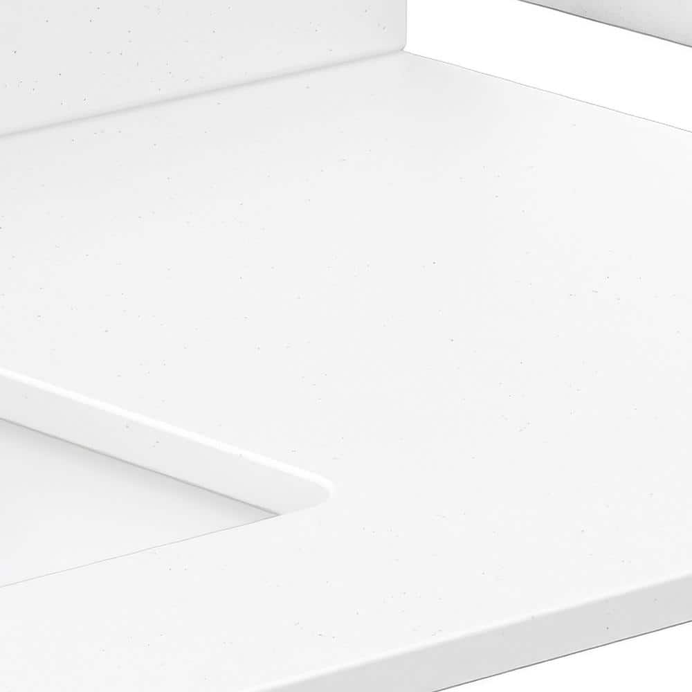 Wyndham Collection 36 in. Cultured Marble Bathroom Vanity Top with Rectangular Sink