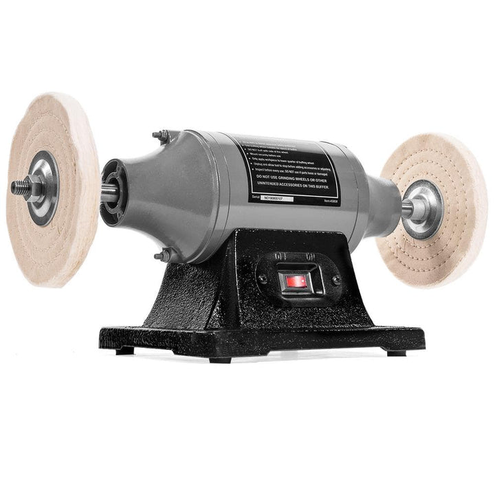 XtremepowerUS 6 in. 1/2 HP Electric Heavy-Duty Buffer Benchtop Dual Pad Polisher Grinder