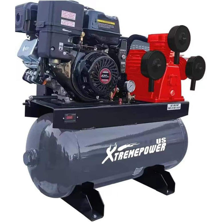 XtremepowerUS 30 Gal. 125 PSI Maximum Pressure Heavy-Duty 13HP Gas Engine Piston Air Compressor