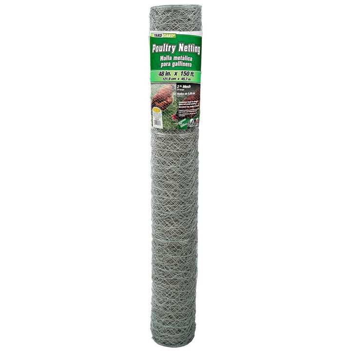 YARDGARD 4 ft. x 150 ft. 20 GA Poultry Netting-Galvanized Steel 2 in. Mesh 308496B