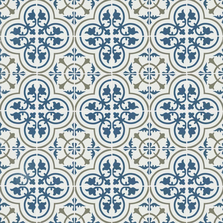 Encaustic Zenzibar 8 in. x 8 in. Matte Porcelain Floor and Wall Tile (5.16 sq. ft./Case)