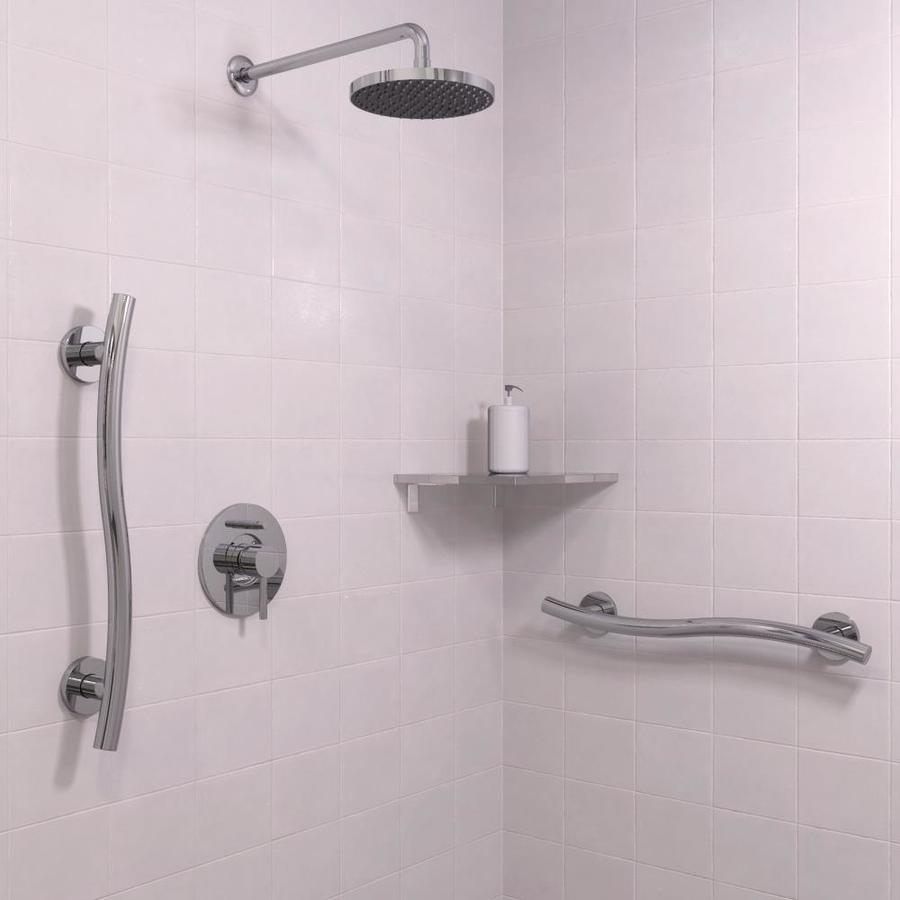 Keeney Wave 16-in Matte Black Wall Mount (ADA Compliant) Grab Bar - Super Arbor