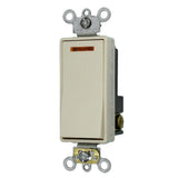 20 Amp Decora Plus Commercial Grade Single Pole Lighted Rocker Switch, White - Super Arbor