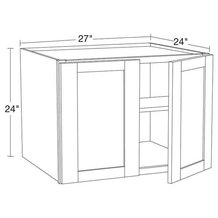 Home Decorators Collection Washington 27 in. W x 24 in. D x 24 in. H Assembled Plywood Wall Kitchen Cabinet in Vanguard Oak with Soft Close