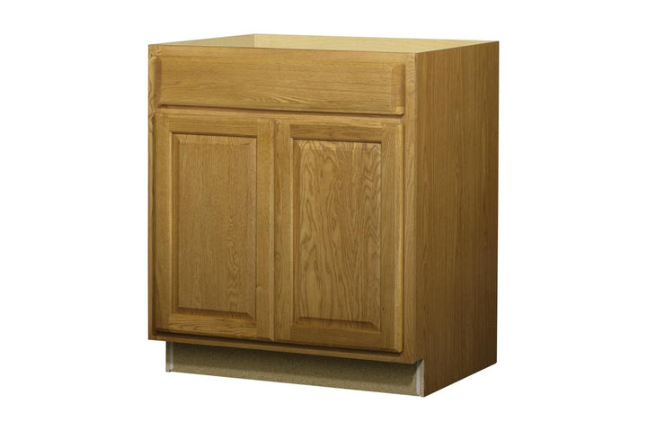 Diamond NOW Portland 30-in W x 35-in H x 23.75-in D Wheat Door and Drawer Base Stock Cabinet