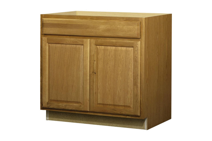 Diamond NOW Portland 36-in W x 35-in H x 23.75-in D Wheat Door and Drawer Base Stock Cabinet