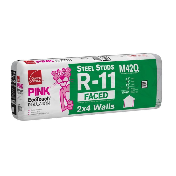 Owens Corning R-11 Kraft Faced Fiberglass Insulation Batts, 3.5 in x 16 in x 96 in (5 Bags)