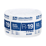 Johns Manville R-19 Kraft-Faced Fiberglass Roll Insulation, 48.96-sq ft (15-in W x 39.167-ft L) – Individual Pack, B240