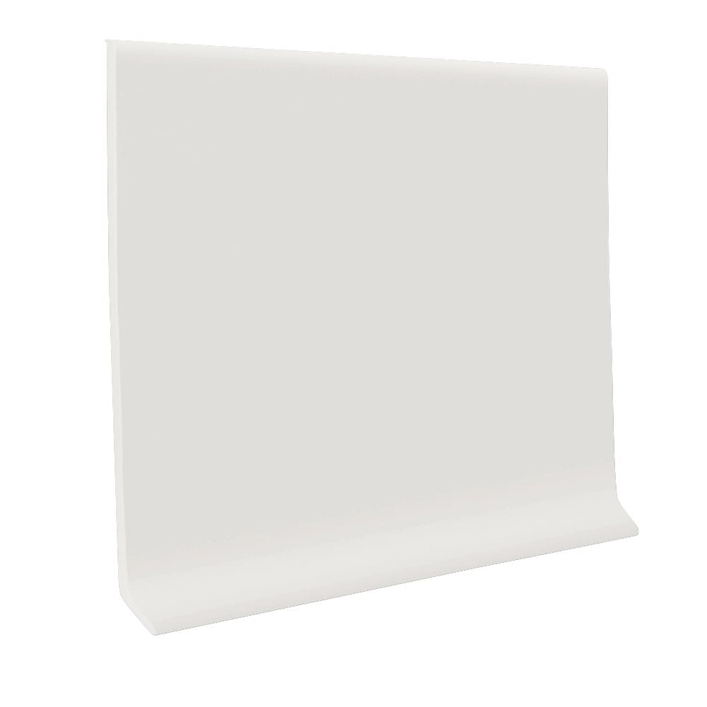 Flexco 4.5-in x 4-ft Vinyl Wall Base – True White, Smooth