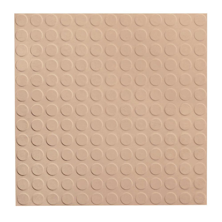 Flexco Rubber Tile (RBT) Radial Texture High Profile, 18 in x 18 in x 0.125 in, Doe