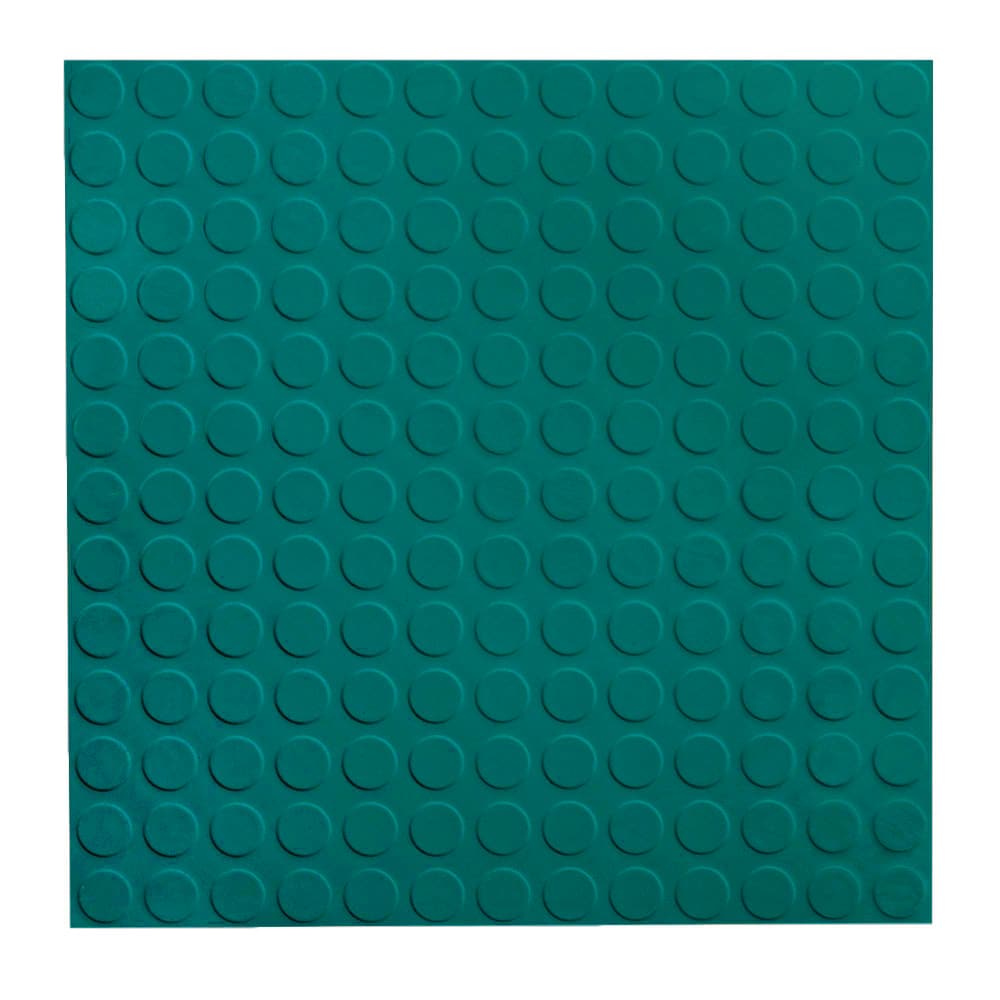 Flexco RGT Rubber Floor Tile, 0.125-in x 18-in x 18-in, Polo Green Multipurpose Rubber Flooring Tile