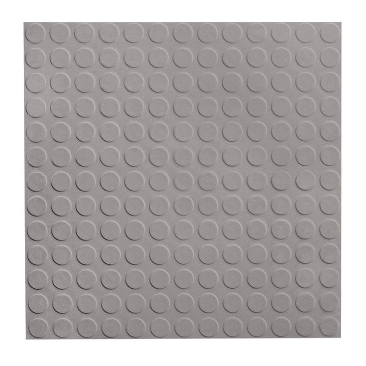 Flexco RLT Rubber Floor Tile, Gray, 18-in x 18-in, Glue-Down, 2.25-sq ft