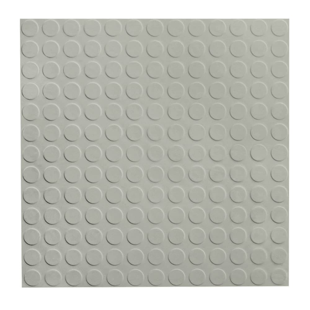 Flexco Fjord Gray Solid 18-in W x 18-in L Glue Down Vinyl Tile Flooring (2.25-sq ft/ Piece)
