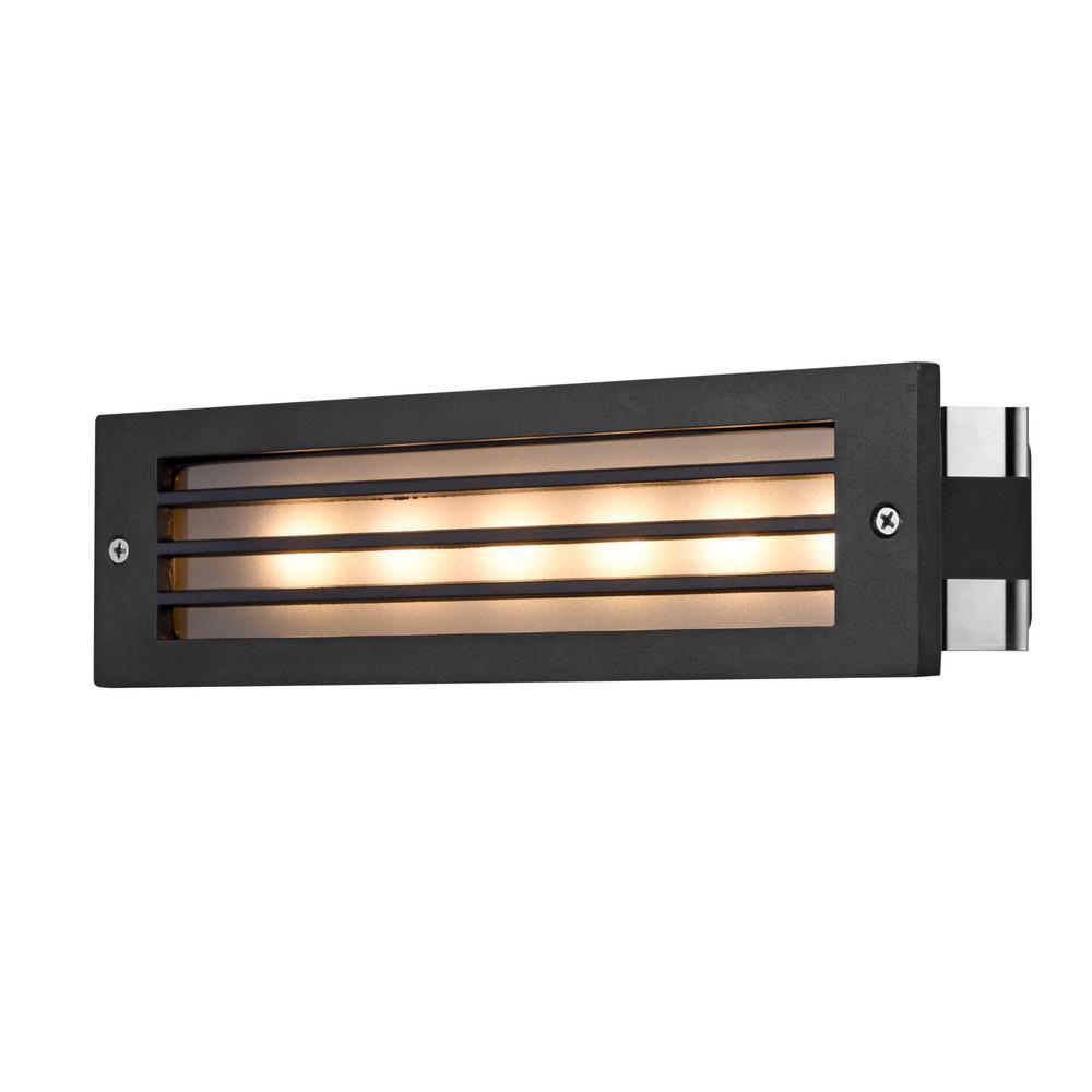 6-Watt Black Outdoor Integrated LED Step Landscape Path Light - Super Arbor