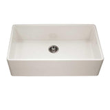 Platus Farmhouse Apron Front Fireclay 36 in. Single Bowl Kitchen Sink in White with Dual-Mounting Options