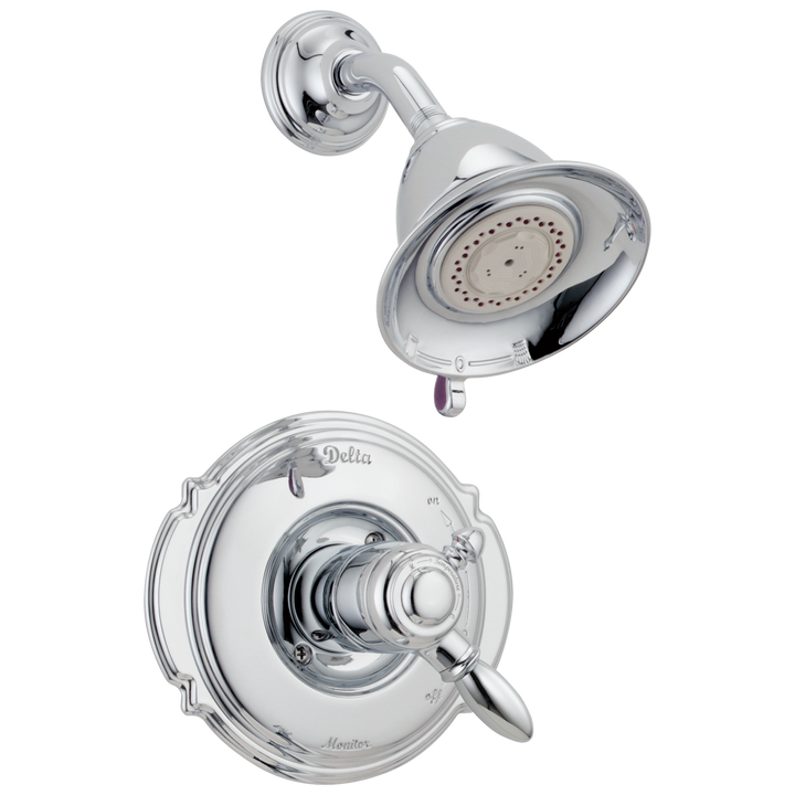 Delta Victorian Chrome 2‑Handle Multi-Function Shower Faucet Trim, 5.5-in Showerhead, T17255