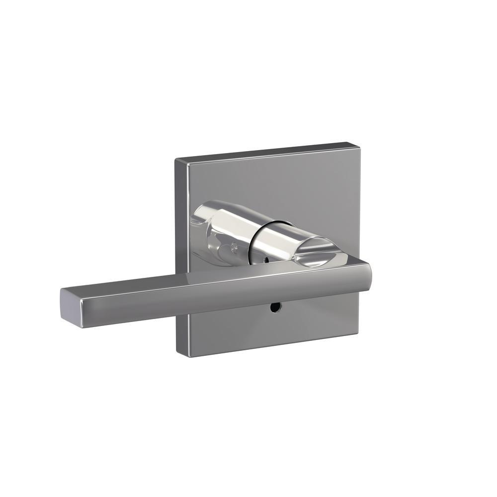 Custom Latitude Matte Black Collins Trim Combined Interior Door Lever - Super Arbor