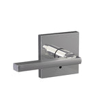 Custom Latitude Matte Black Collins Trim Combined Interior Door Lever - Super Arbor
