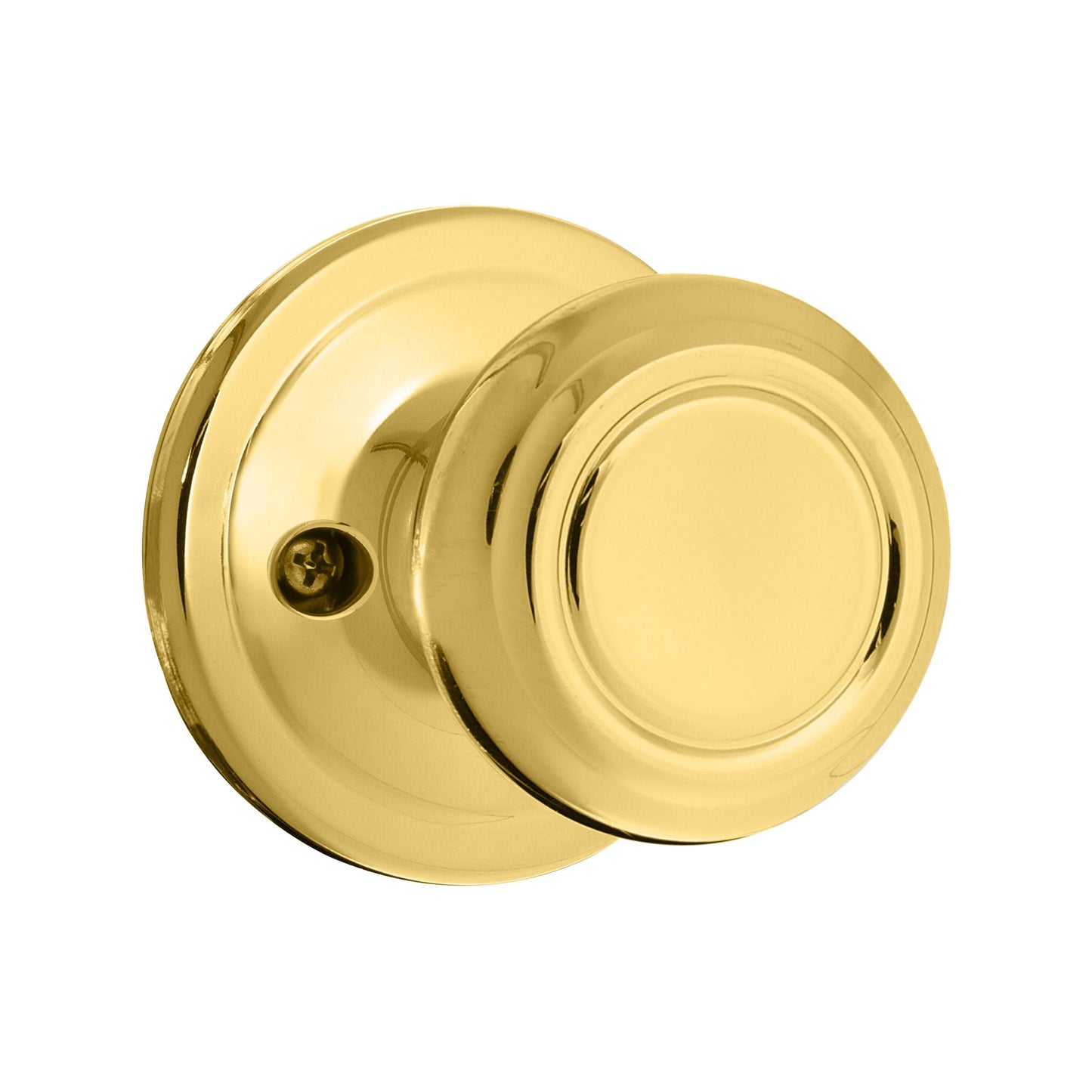 Kwikset Cameron Polished Brass Interior Dummy Door Knob – Universal Handing