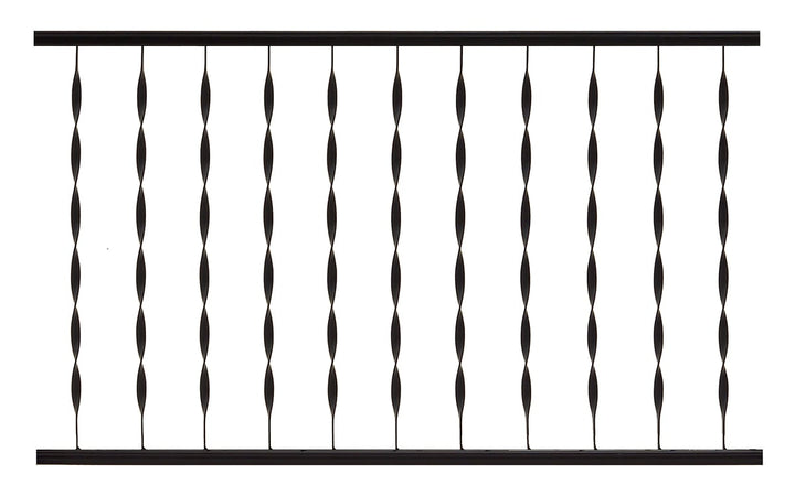 Gilpin Windsor Plus 4-ft x 36-in Black Metal Deck Rail Kit