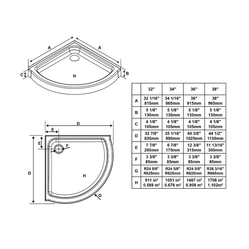 Breeze 36 in. L x 36 in. W x 76 in. H Corner Shower Kit with Reversible Sliding Door and Shower Base - Super Arbor