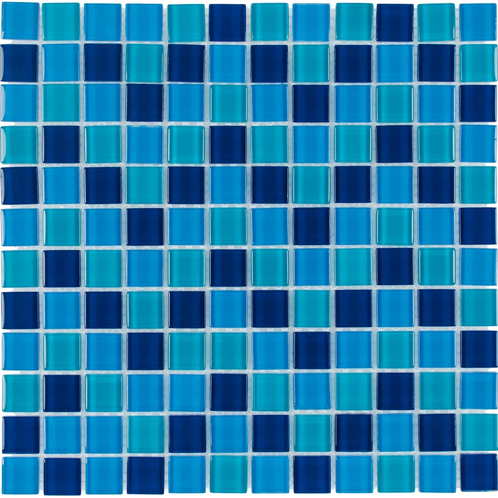 Elida Ceramica Ocean 12-in x 12-in Glossy Glass Uniform Squares Mosaic Wall Tile