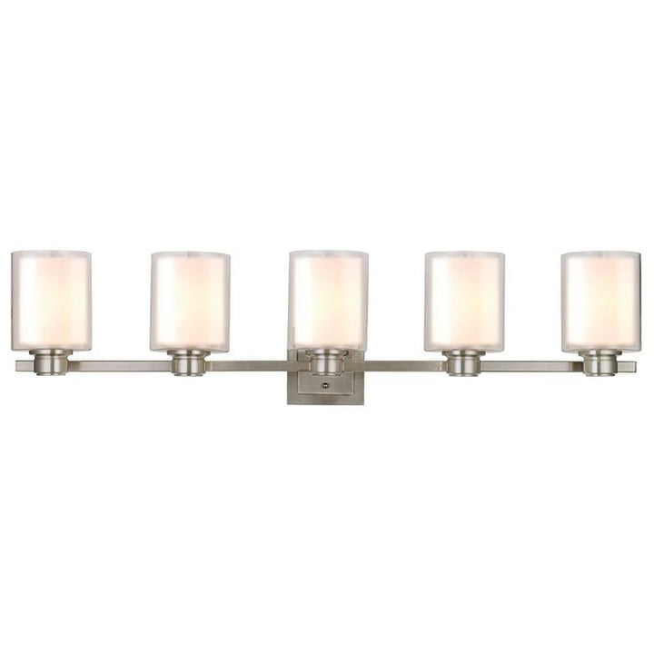 Oslo 44 in. W 5-Light Brushed Nickel Vanity Light